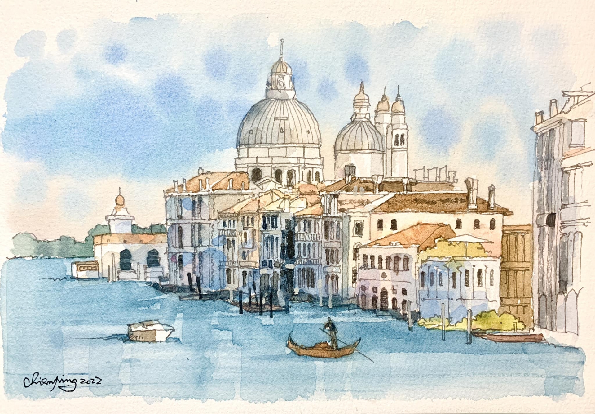 鋼筆淡彩-畫世界(上)