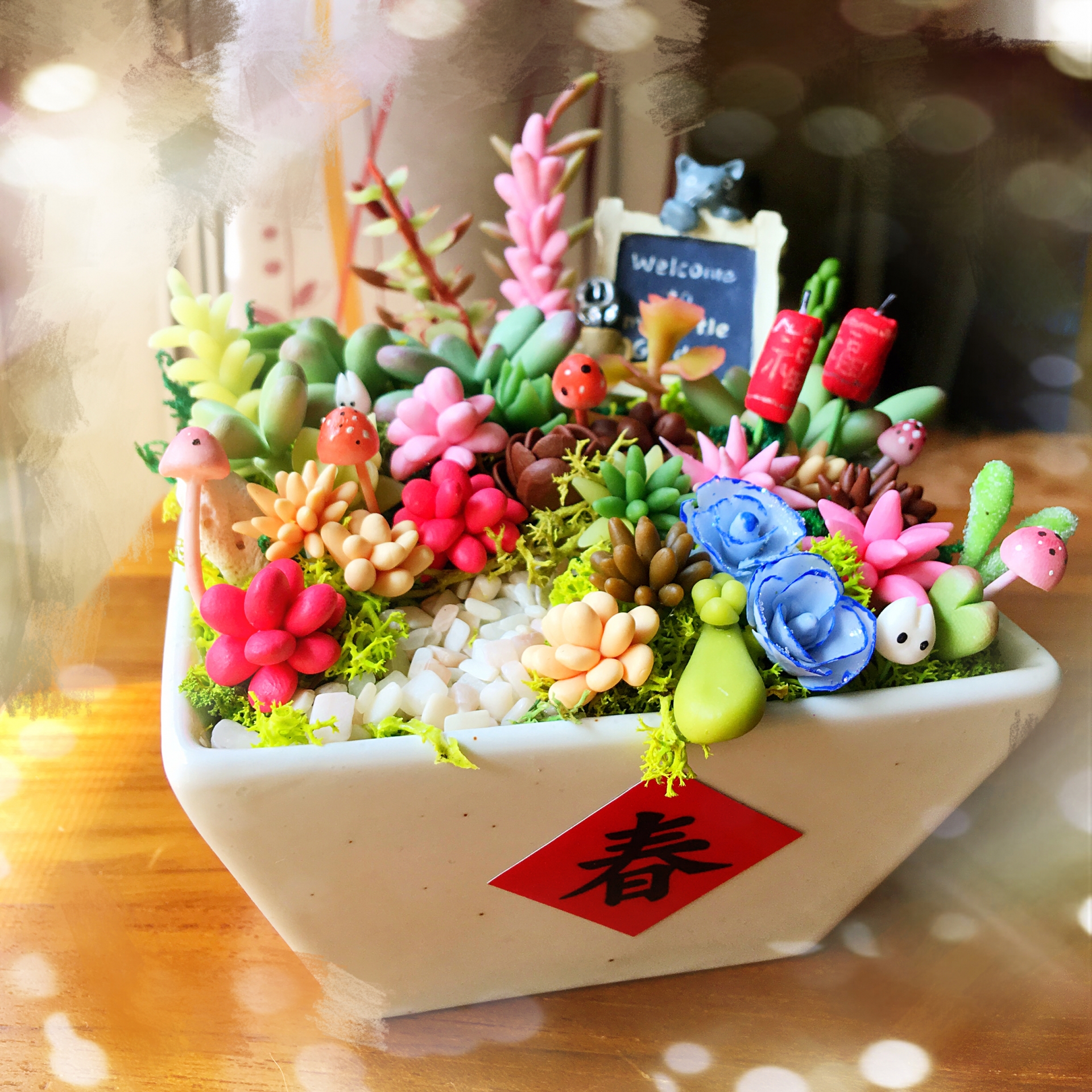 黏土捏塑-仿真多肉植物系列