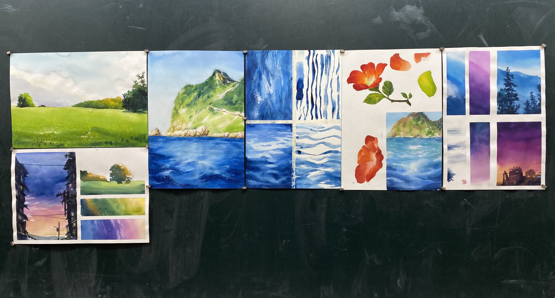 風景水彩很好學