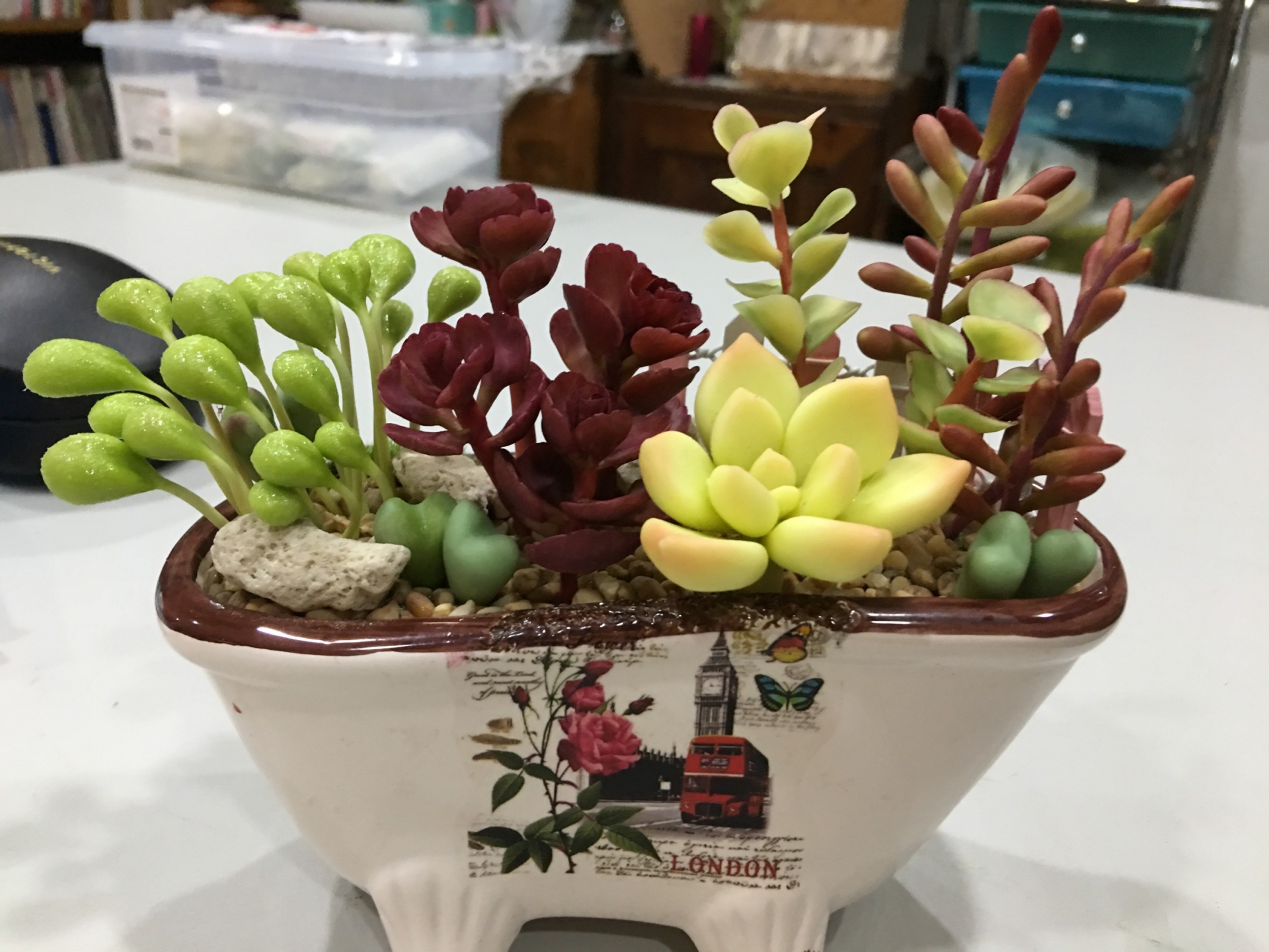 黏土捏塑-仿真多肉植物系列